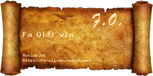 Fa Olívia névjegykártya